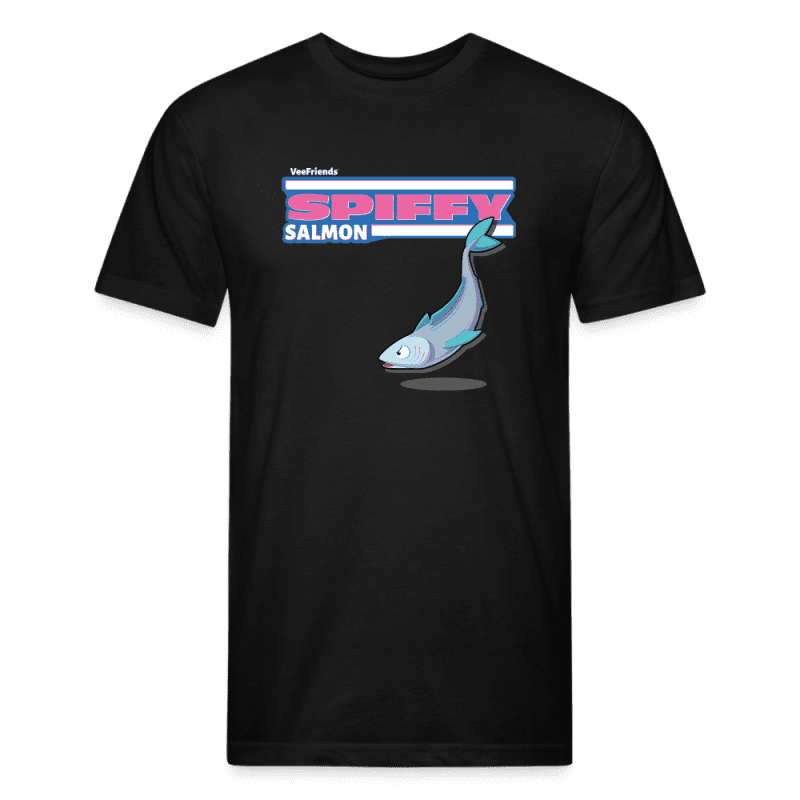 Spiffy Salmon Character Comfort Adult Tee - black