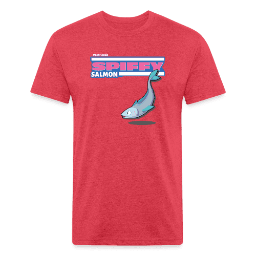 Spiffy Salmon Character Comfort Adult Tee - heather red