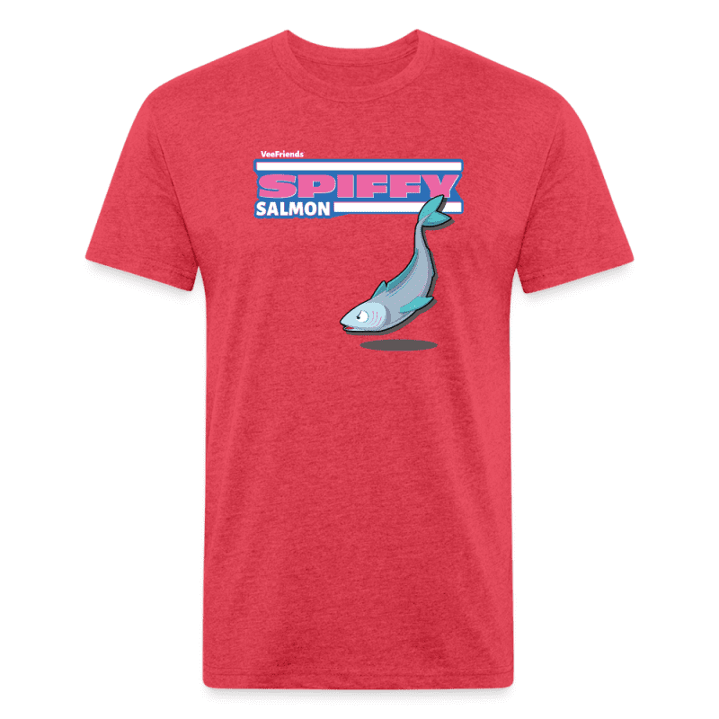 Spiffy Salmon Character Comfort Adult Tee - heather red