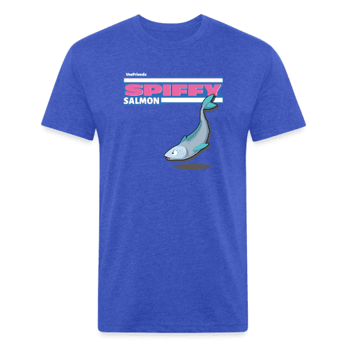 Spiffy Salmon Character Comfort Adult Tee - heather royal