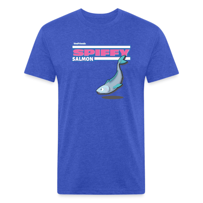 Spiffy Salmon Character Comfort Adult Tee - heather royal