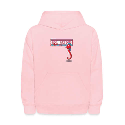 Spontaneous Seahorse Character Comfort Kids Hoodie - pink