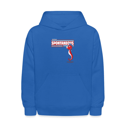 Spontaneous Seahorse Character Comfort Kids Hoodie - royal blue