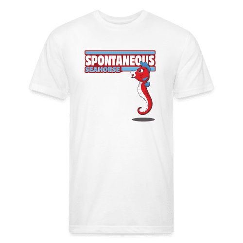 Spontaneous Seahorse Character Comfort Adult Tee - white