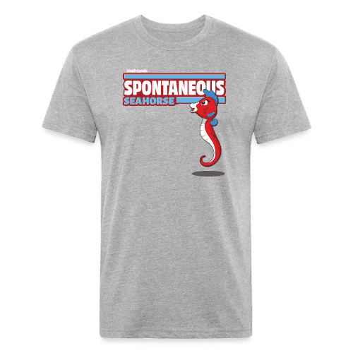 Spontaneous Seahorse Character Comfort Adult Tee - heather gray