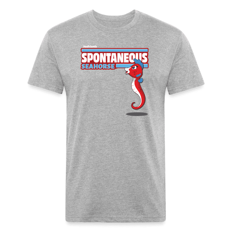 Spontaneous Seahorse Character Comfort Adult Tee - heather gray