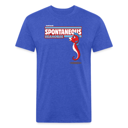 Spontaneous Seahorse Character Comfort Adult Tee - heather royal