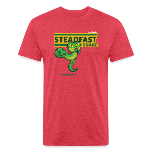 Steadfast Snake Character Comfort Adult Tee - heather red