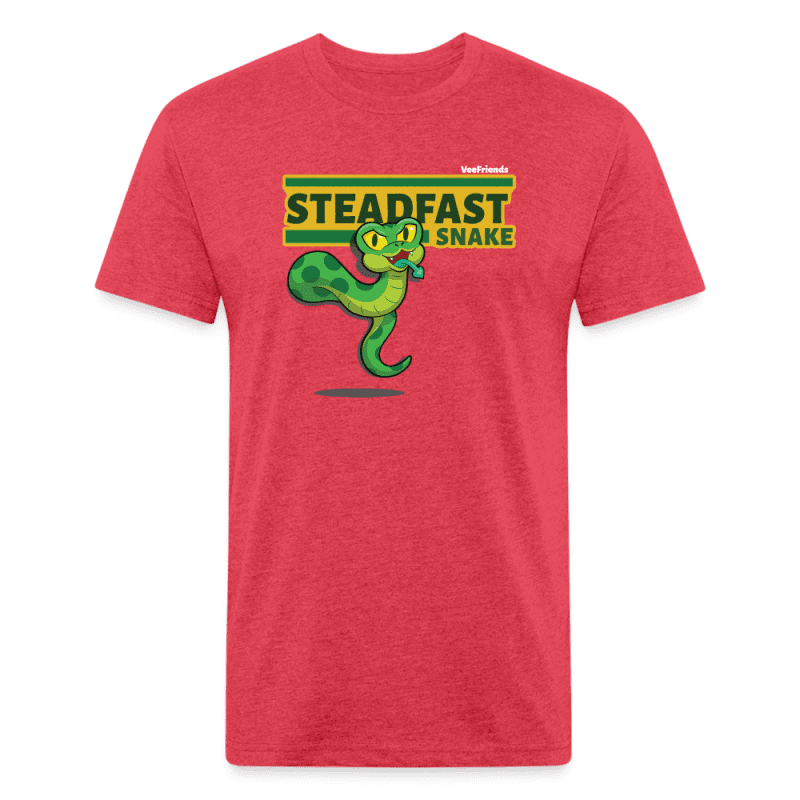 Steadfast Snake Character Comfort Adult Tee - heather red