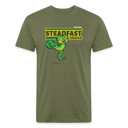 Steadfast Snake Character Comfort Adult Tee - heather military green