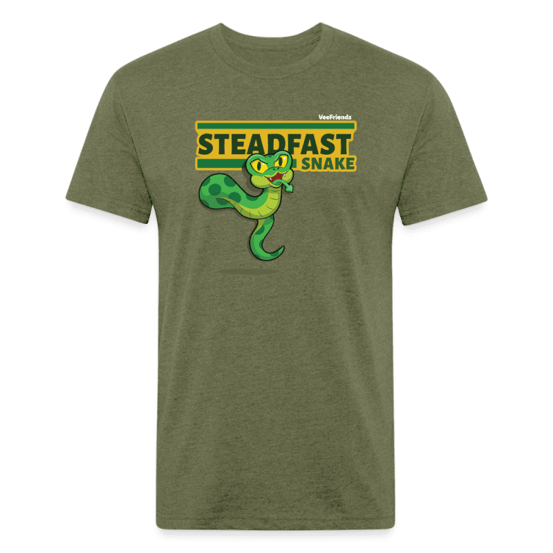 Steadfast Snake Character Comfort Adult Tee - heather military green