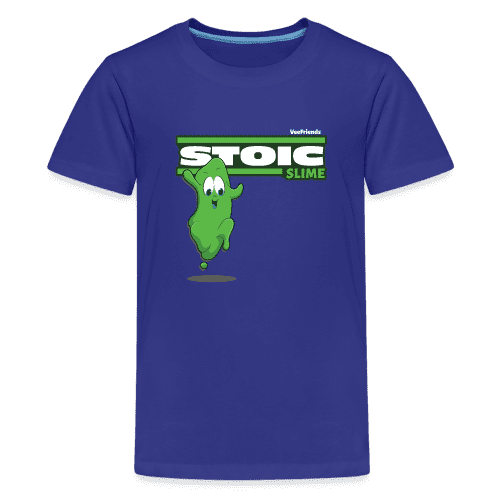 Stoic Slime Character Comfort Kids Tee - royal blue