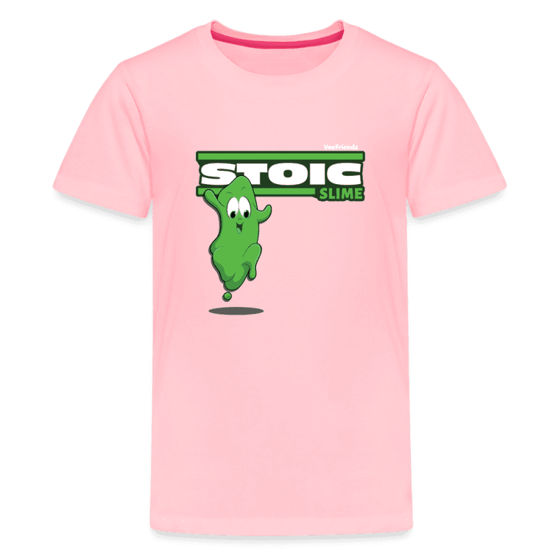 Stoic Slime Character Comfort Kids Tee - pink