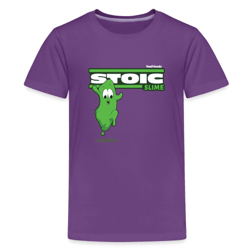 Stoic Slime Character Comfort Kids Tee - purple