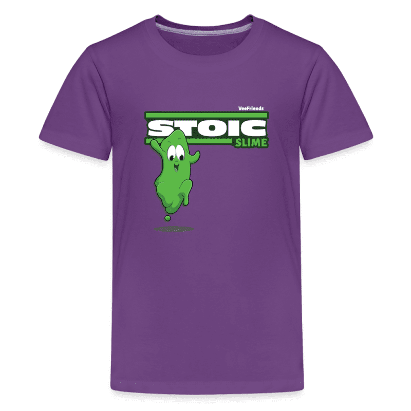 Stoic Slime Character Comfort Kids Tee - purple