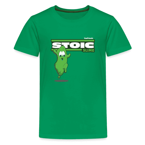 Stoic Slime Character Comfort Kids Tee - kelly green