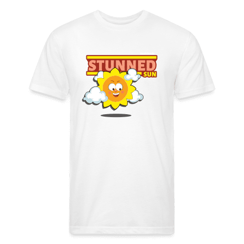 Stunned Sun Character Comfort Adult Tee - white