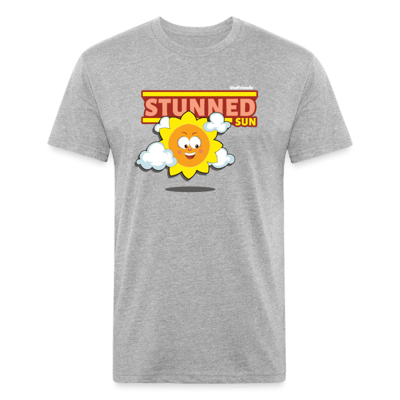 Stunned Sun Character Comfort Adult Tee - heather gray