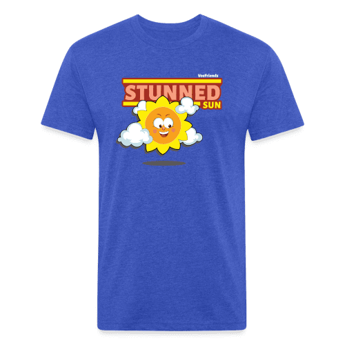 Stunned Sun Character Comfort Adult Tee - heather royal