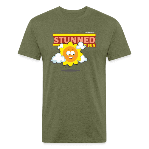 Stunned Sun Character Comfort Adult Tee - heather military green