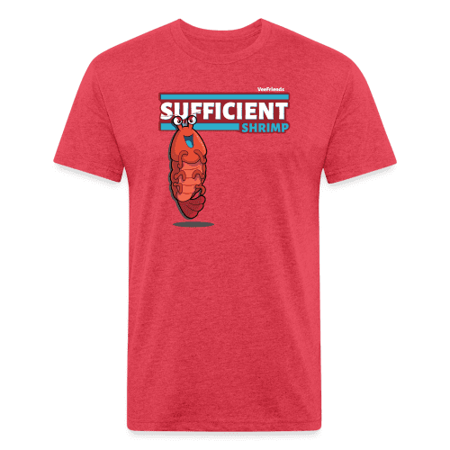 Sufficient Shrimp Character Comfort Adult Tee - heather red