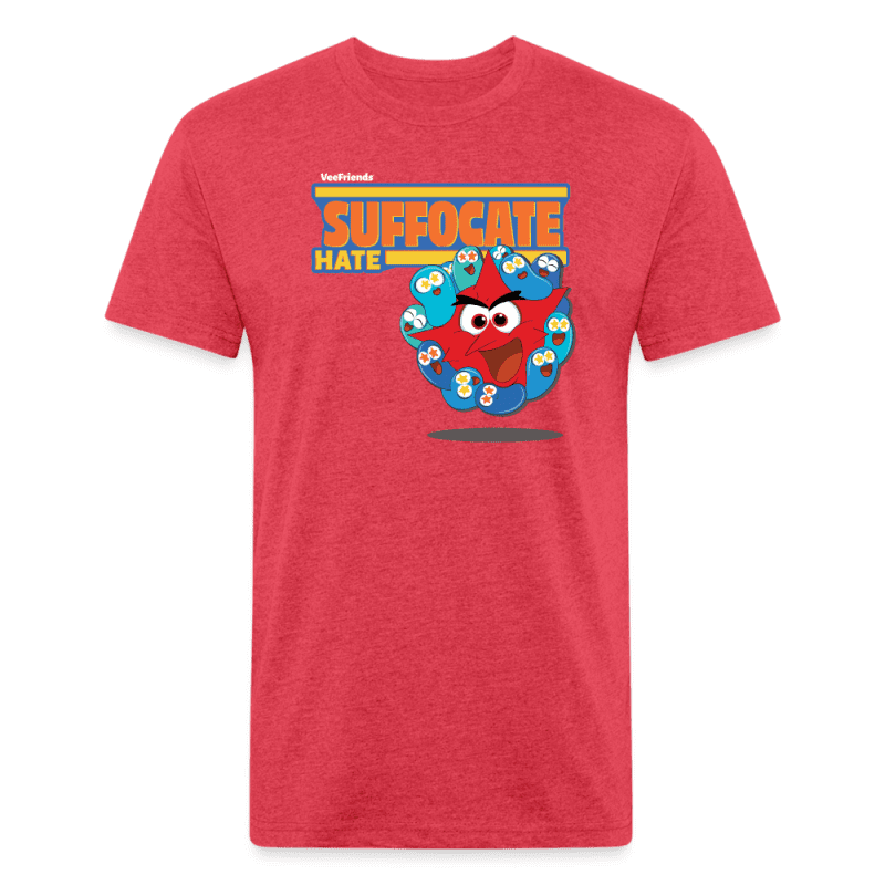 Suffocate Hate Character Comfort Adult Tee - heather red