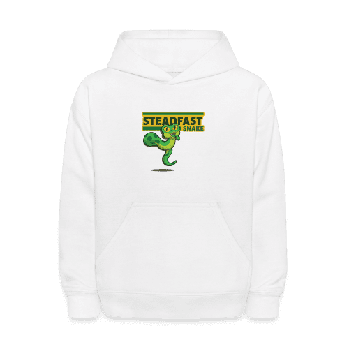 Steadfast Snake Character Comfort Kids Hoodie - white