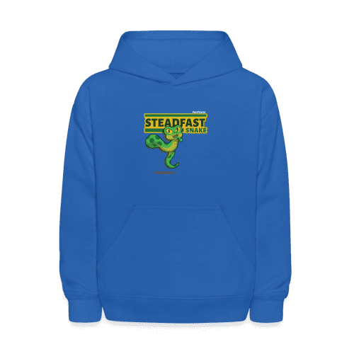 Steadfast Snake Character Comfort Kids Hoodie - royal blue