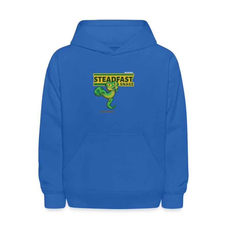 Steadfast Snake Character Comfort Kids Hoodie - royal blue