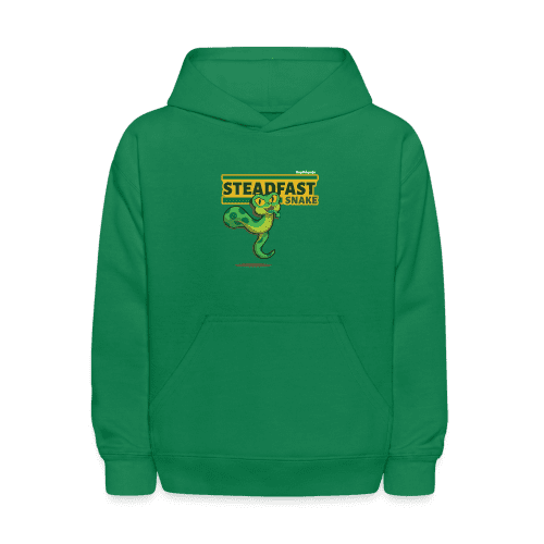 Steadfast Snake Character Comfort Kids Hoodie - kelly green