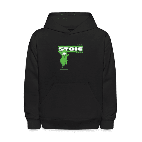 Stoic Slime Character Comfort Kids Hoodie - black