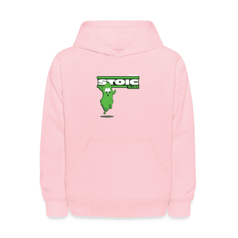 Stoic Slime Character Comfort Kids Hoodie - pink