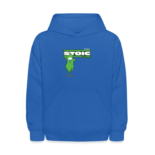 Stoic Slime Character Comfort Kids Hoodie - royal blue