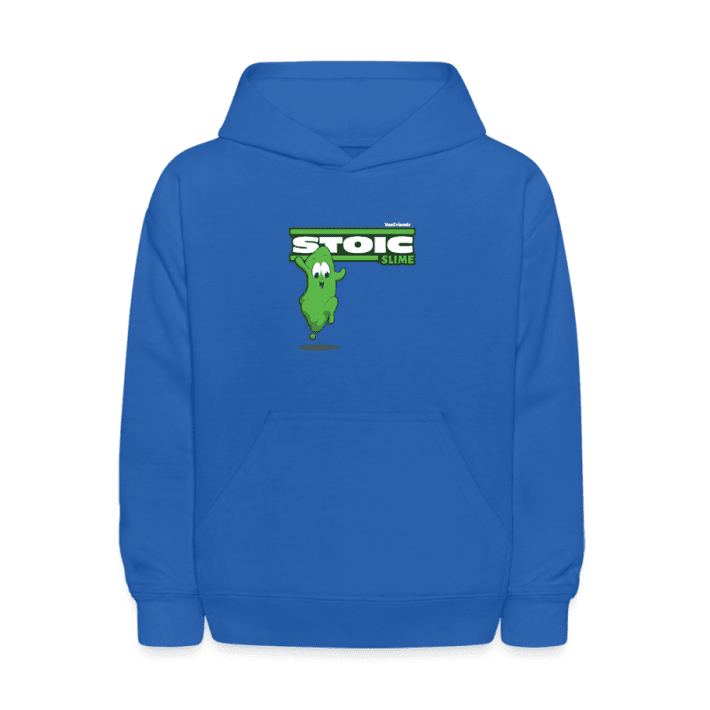 Stoic Slime Character Comfort Kids Hoodie - royal blue