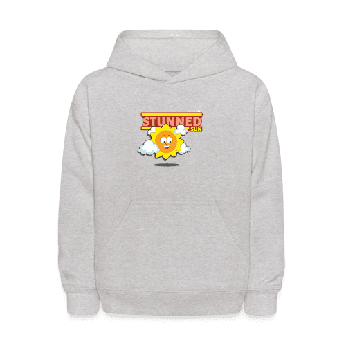 Stunned Sun Character Comfort Kids Hoodie - heather gray