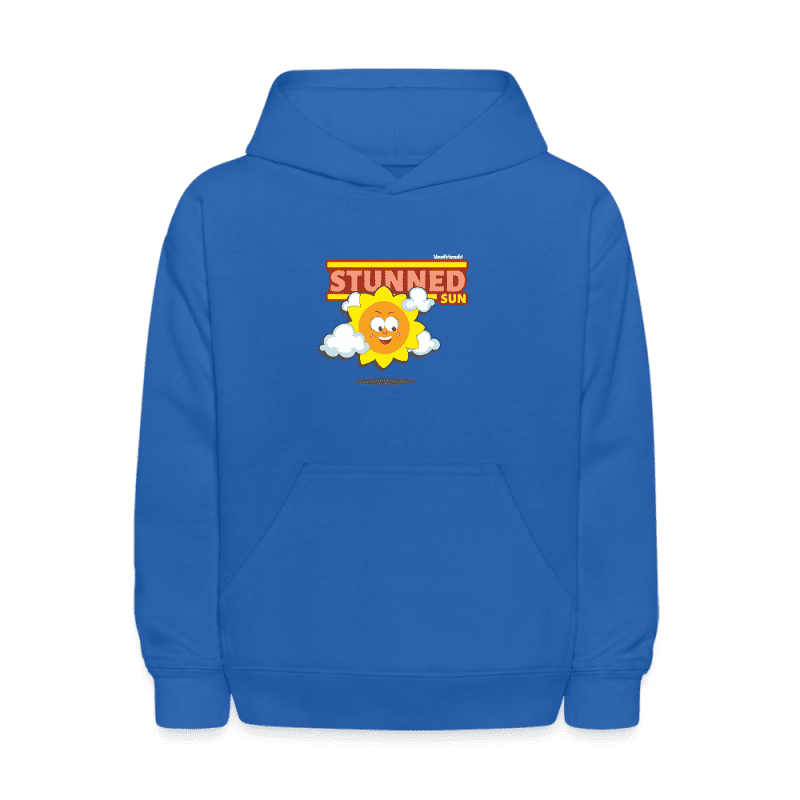 Stunned Sun Character Comfort Kids Hoodie - royal blue