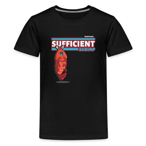 Sufficient Shrimp Character Comfort Kids Tee - black