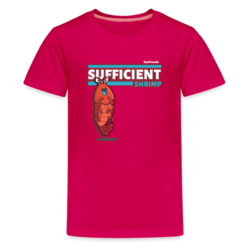 Sufficient Shrimp Character Comfort Kids Tee - dark pink