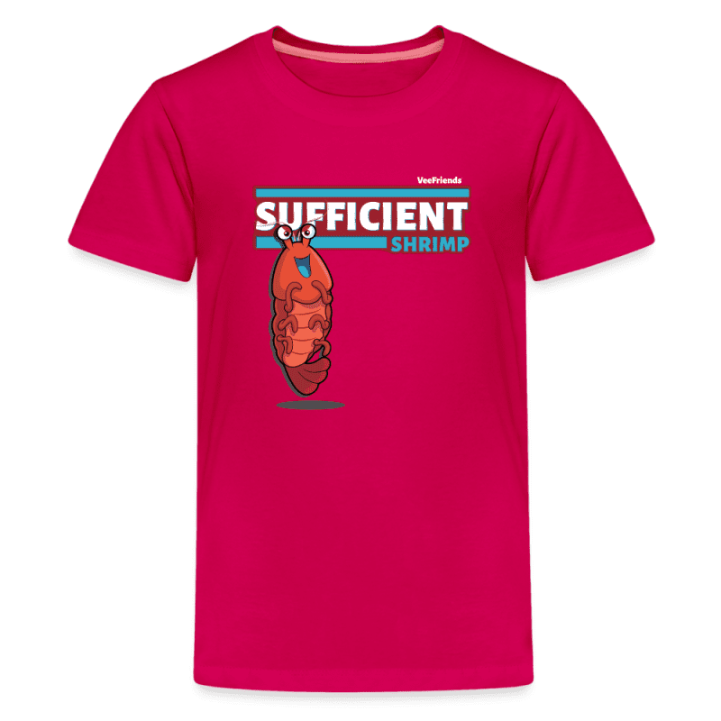 Sufficient Shrimp Character Comfort Kids Tee - dark pink