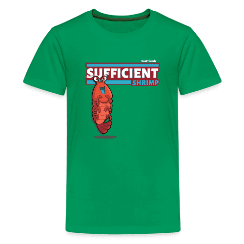 Sufficient Shrimp Character Comfort Kids Tee - kelly green