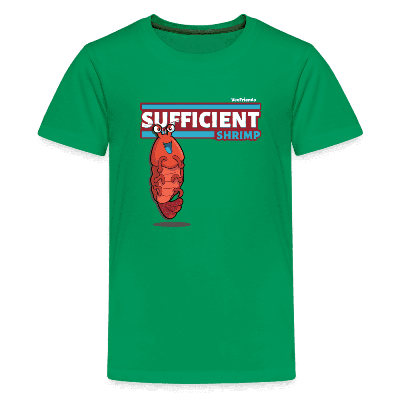 Sufficient Shrimp Character Comfort Kids Tee - kelly green