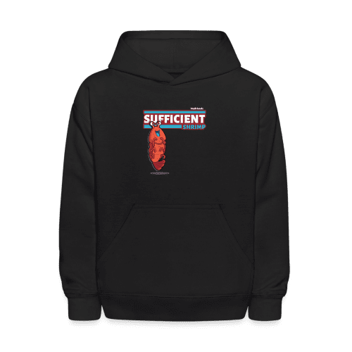 Sufficient Shrimp Character Comfort Kids Hoodie - black