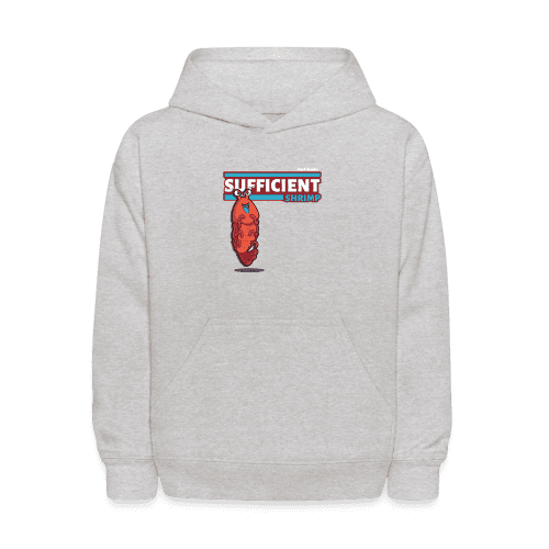 Sufficient Shrimp Character Comfort Kids Hoodie - heather gray