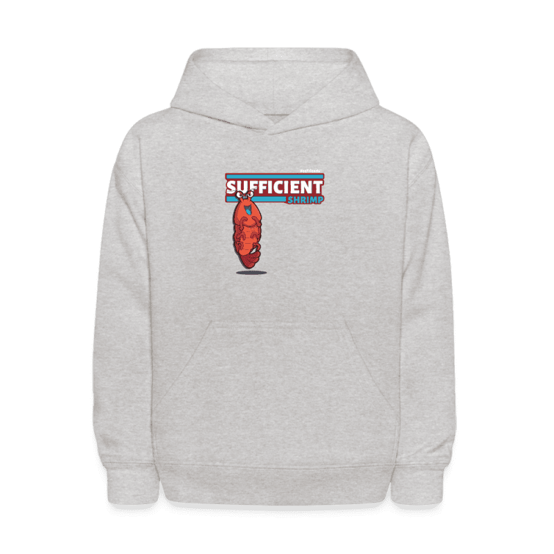 Sufficient Shrimp Character Comfort Kids Hoodie - heather gray