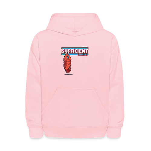 Sufficient Shrimp Character Comfort Kids Hoodie - pink