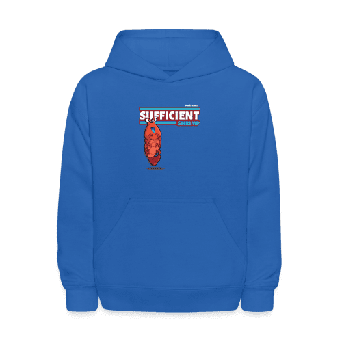 Sufficient Shrimp Character Comfort Kids Hoodie - royal blue