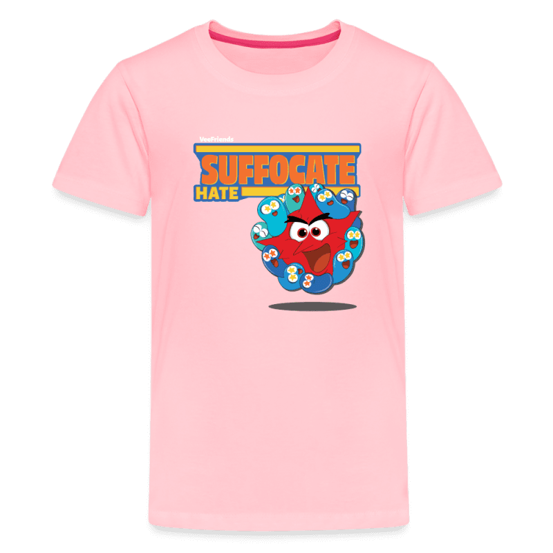 Suffocate Hate Character Comfort Kids Tee - pink