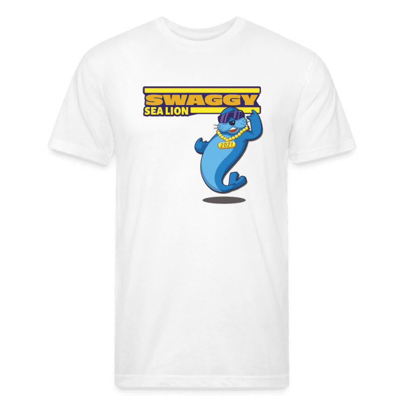 Swaggy Sea Lion Character Comfort Adult Tee - white