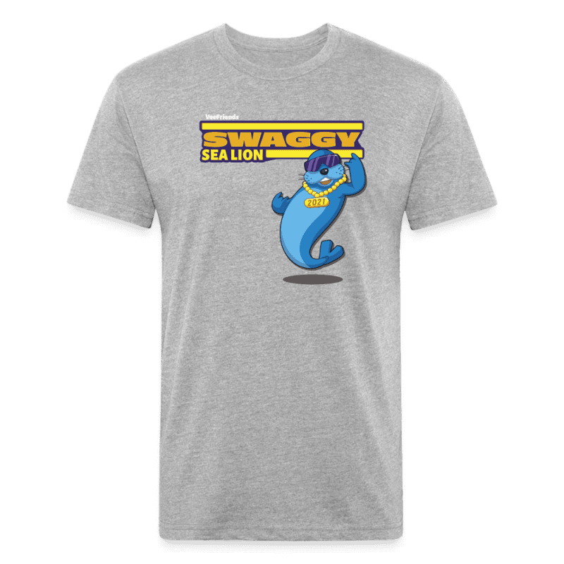 Swaggy Sea Lion Character Comfort Adult Tee - heather gray