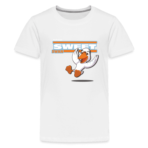 Sweet Swan Character Comfort Kids Tee - white